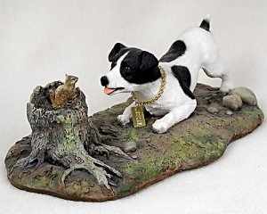DFLS105B Jack Russell Terrier Smooth Coat Black & White My Dog Special Edition