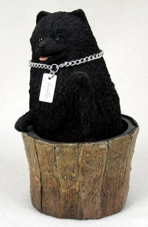 DFL03B Pomeranian Black My Dog Figurine