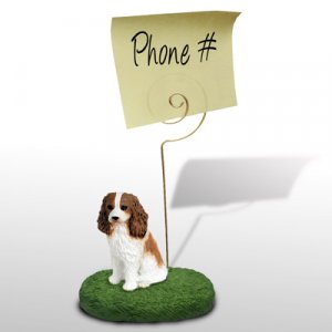 DMH80A Cavalier King Charles, Brown & White Memo Holder