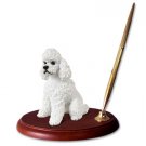 DPH104A Poodle, White, Sport cut Pen Set