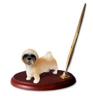 DPH129B Lhasa Apso, Brown, Sport cut Pen Set