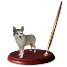 DPH17D Husky, Gray & White, Brown Eyes Pen Set