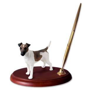 DPH50A Fox Terrier, Brown & White Pen Set
