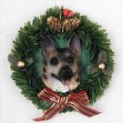 DPX08A German Shepherd Tan & Black Wreath Ornament