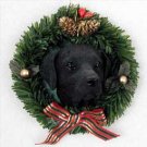 DPX24A Labrador Retriever Black Wreath Ornament