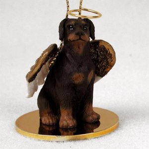 DTA101B Doberman, Red, Uncropped Angel