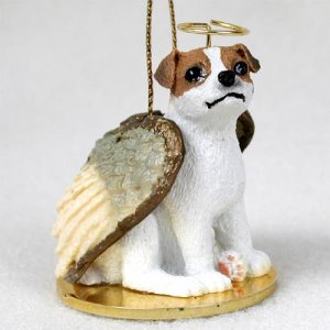 DTA105A Jack Russell Terrier, Brown & White, Smooth Coat Angel