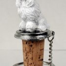 DTB01A Poodle, White Bottle Stopper