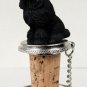DTB01D Poodle, Black Bottle Stopper