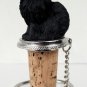 DTB03B Pomeranian, Black  Bottle Stopper