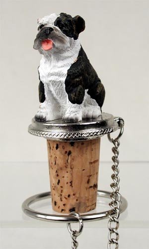 DTB05B Bulldog, Brindle Bottle Stopper