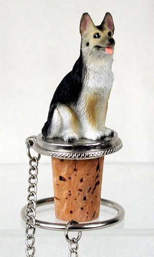 DTB08A German Shepherd, Tan & Black Bottle Stopper