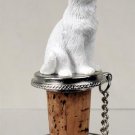 DTB08C German Shepherd, White Bottle Stopper