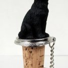 DTB08D German Shepherd, Black Bottle Stopper
