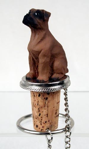DTB102B Boxer, Tawny, Uncropped Bottle Stopper