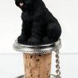 DTB103A Schnauzer, Black, Uncropped Bottle Stopper