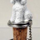 DTB104A Poodle, White, Sport cut Bottle Stopper
