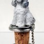 DTB104B Poodle, Gray, Sport cut Bottle Stopper