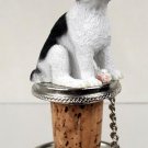 DTB105B Jack Russell Terrier, Black & White, Smooth Coat Bottle Stopper