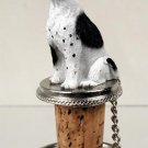 DTB106B Pointer, Black & White Bottle Stopper