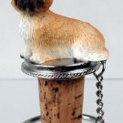 DTB129B Lhasa Apso, Brown, Sport cut Bottle Stopper