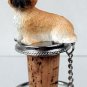 DTB129B Lhasa Apso, Brown, Sport cut Bottle Stopper