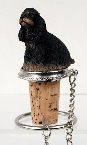 DTB15F Cocker Spaniel, Black & Tan Bottle Stopper