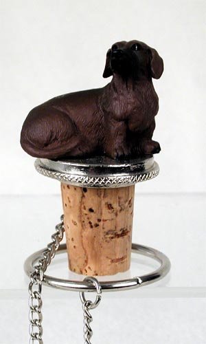 DTB19A Dachshund, Red Bottle Stopper