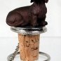 DTB19A Dachshund, Red Bottle Stopper