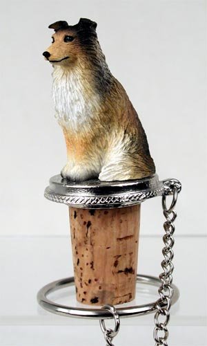 DTB20A Sheltie, Sable Bottle Stopper
