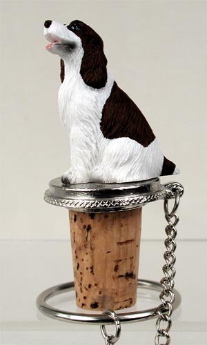 DTB22A Springer Spaniel, Liver & White Bottle Stopper