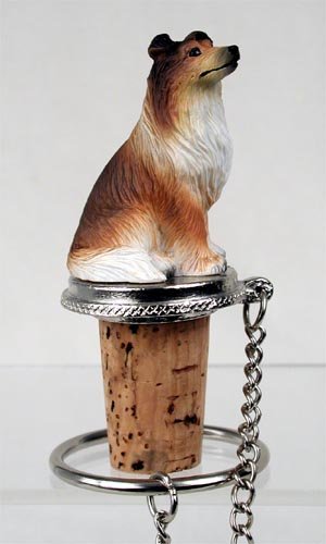 DTB23A Collie, Sable Bottle Stopper