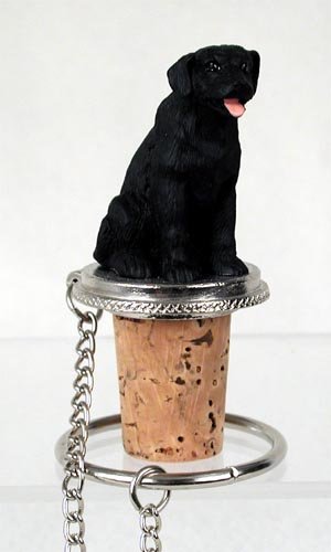 DTB24A Labrador Retriever, Black Bottle Stopper