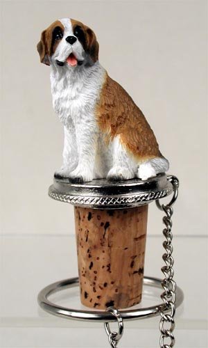 DTB31 Saint Bernard, Rough Coat Bottle Stopper