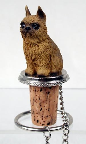 DTB46A Brussels Griffon, Red Bottle Stopper
