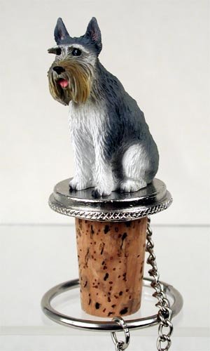 DTB58A Schnauzer, Giant, Gray Bottle Stopper