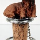 DTB60A Dachshund, Longhaired, Red Bottle Stopper