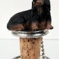 DTB60B Dachshund, Longhaired, Black Bottle Stopper