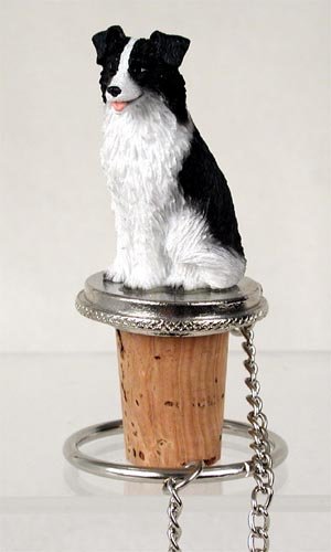 DTB62 Border Collie Bottle Stopper