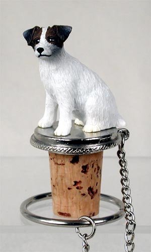 DTB63A Jack Russell Terrier, Brown & White, Rough Coat Bottle Stopper