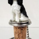 DTB80B Cavalier King Charles, Black & White Bottle Stopper