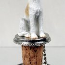 DTB92D Whippet, Tan & White Bottle Stopper