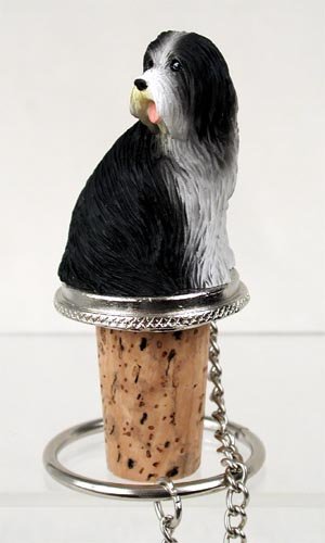 DTB95 Bearded Collie Bottle Stopper