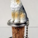 DTB99C Australian Shepherd Blue, Docked Bottle Stopper