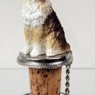 DTB99D Australian Shepherd Brown, Docked Bottle Stopper