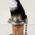 DTB99F Australian Shepherd Tricolor, Docked Bottle Stopper