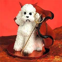 DTD104A Poodle, White, Sport cut Devil