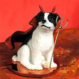 DTD105B Jack Russell Terrier, Black & White, Smooth Coat Devil