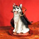 DTD17B Husky, Black & White, Brown Eyes Devil