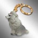 DTK01B Poodle, Gray Keychain
